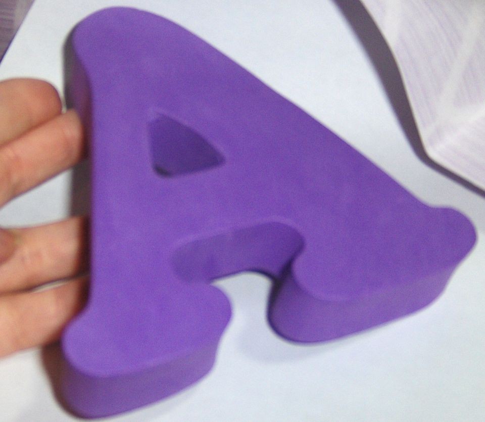 Foam Letter A Purple Large Foamies 5 Shape Wall Decor Hanging 