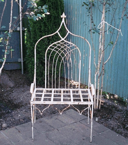   Gothic Bench   Metal Seating that Stands Out Patio & Deck Furniture