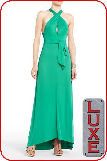 BCBG EMERALD MEADOWS MAXI DRESS URF6Q884 $198 SZ.S