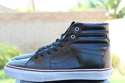 VANS VAULT SK8 HI LX PREMIO BLACK SZ 9 CALF SKIN LEATHER VN 0KXILDQ