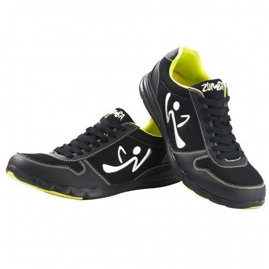 ZUMBA Fitness Z kickz dance sneakers shoes   black / lime green 