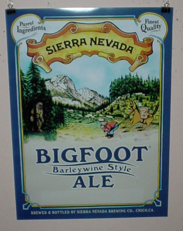 SIERRA NEVADA BEER POSTER BIGFOOT ALE CRAFT MICRO BEER