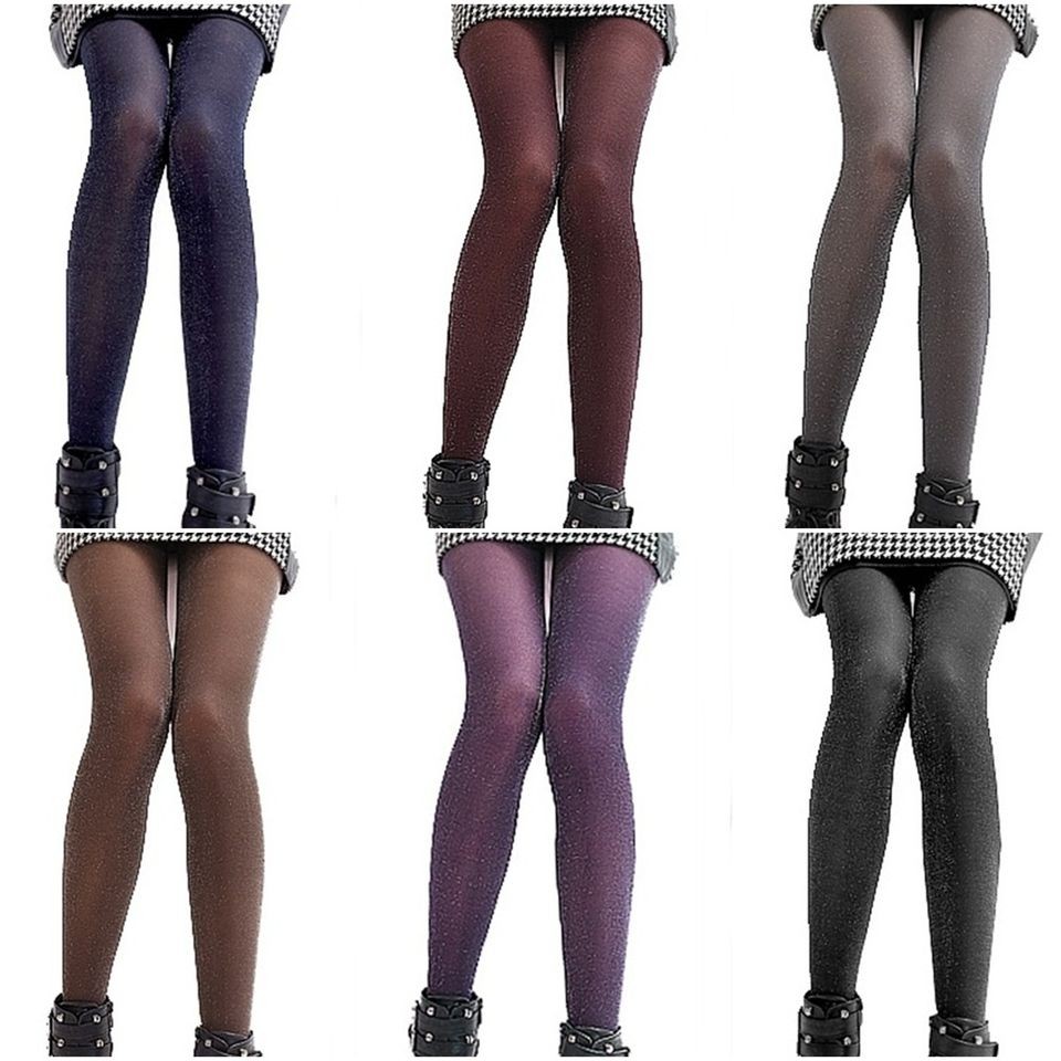   Colorful Shiny Glitter Pantyhose Stocking for Womenss Glossy Tights