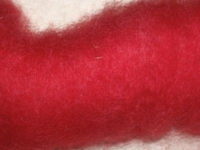 wool roving crimson Christmas red sheep,fiber,ne​edle felting,spinni 