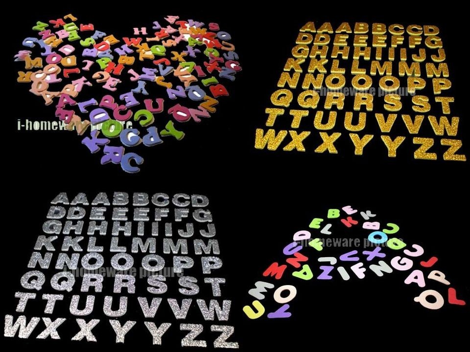 50   100 Pcs x ALPHABET LETTER Crafts Foam 3D Craft Self Adhesive 