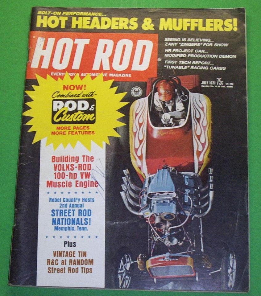 HOT ROD MAGAZINE JULY/1971PRO​JECT DEAMON PART 3HONDA 500 