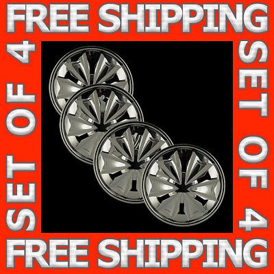   New 14 Chrome Spinner Spinning Hubcaps Wheel Rim Covers 