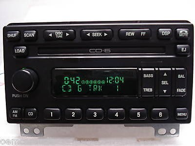 Ford Expedition Radio 6 Disc Changer CD Player Stereo OEM (Fits Ford 