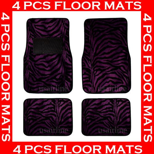   ZEBRA PURPLE CARPET FLOOR MATS FOR CAR SUV AAA + (Fits Jaguar XJ8