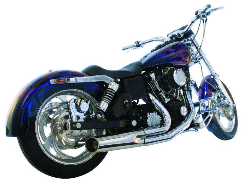 Harley Dyna Super Glide Wide Low Rider 2 into 1 Exhaust 2006 2012