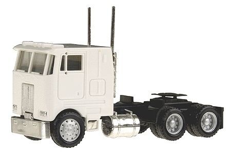 Herpa Promotex HO PB Pete Peterbilt COE Single 3 axle w/ sleeper WHITE 