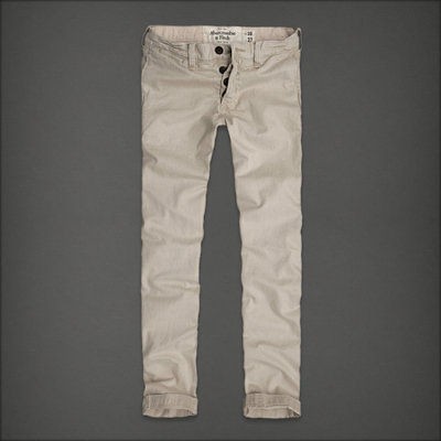 NWT Abercrombie A&F Slim Skinny Chino Pants 30 32 36 Cargo Khaki Mens 