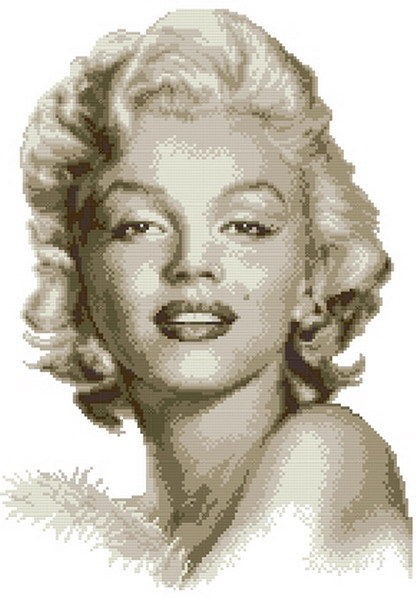 Free S&H counted aida needlepoint marilyn monroe cross stitch kit R135