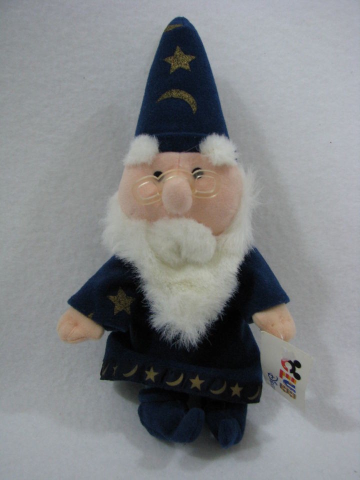   Club Disney Merlin the Wizard Sword in the Stone Bean Bag Plush NWT