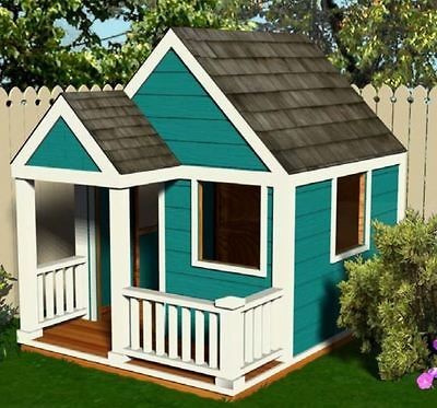 Simple Wooden Playhouse Plans   6 x 8   DIY   PDF Instant 