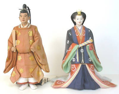 HAKATA DOLL SET   EMPEROR AKIHITO AND EMPRESS MICHIKO