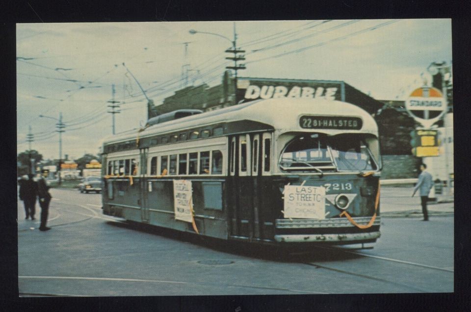 UNION ILLINOIS CHICAGO TRANSIT AUTHORITY PCC GREEN HORNET TROLLEY CAR 