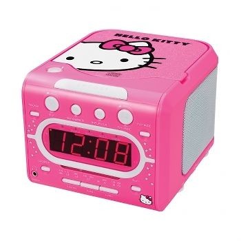   STEREO ALARM CLOCK AM/FM RADIO CD PLAYER KIDS CHILDREN PINK GIRL NEW