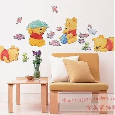   Disnep WINNIE THE POOH MURA decal Wall Paper Sticker for child kids