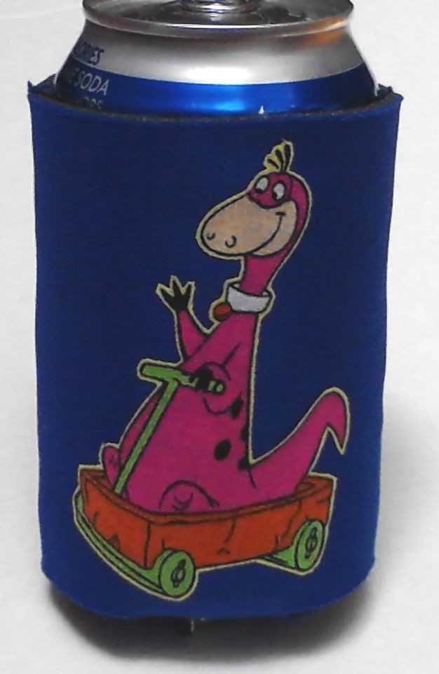 CUSTOM CHILDRENS CHARACTER DINO WAGON FABRIC APPLIQUE SODA/BEER BLUE 