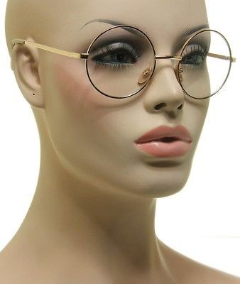 Brand New Vintage Old Fashion Style Eyeglasses Medium Round Gold Frame 