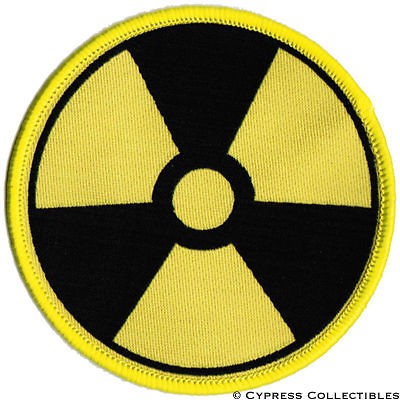 NUCLEAR RADIATION BIKER PATCH   DANGEROUS BIKER EMBLEM embroidered 