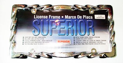 chrome license plate frame in Decals, Emblems, & Detailing