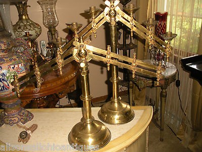   Brass Benediction Candelabra 7 lights Catholic Church Pa