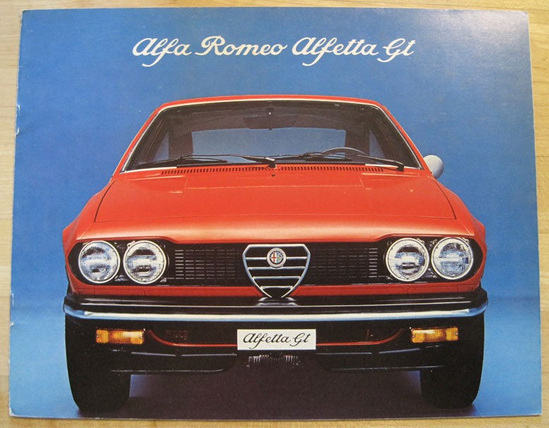 1976 Alfa Romeo Alfetta GT 20 Page Brochure