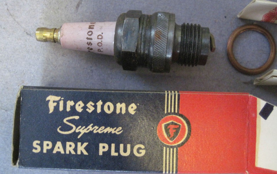 Vintage spark plug Firestone new old stock with original box M 120 CF