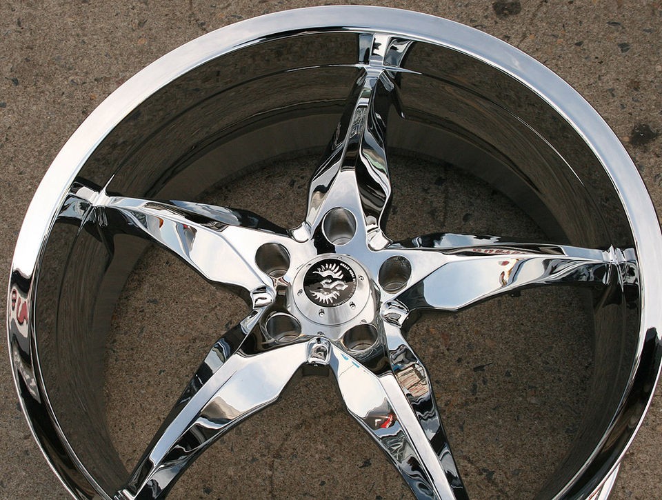 STERN YOSHI 19 CHROME RIMS WHEELS CONCORDE 93 04 / 19 x 8.5 5H +35