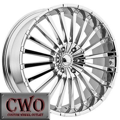 20 Chrome Panther Spline Wheels Rims 5x115 5 Lug CTS STS DTS GRAND 