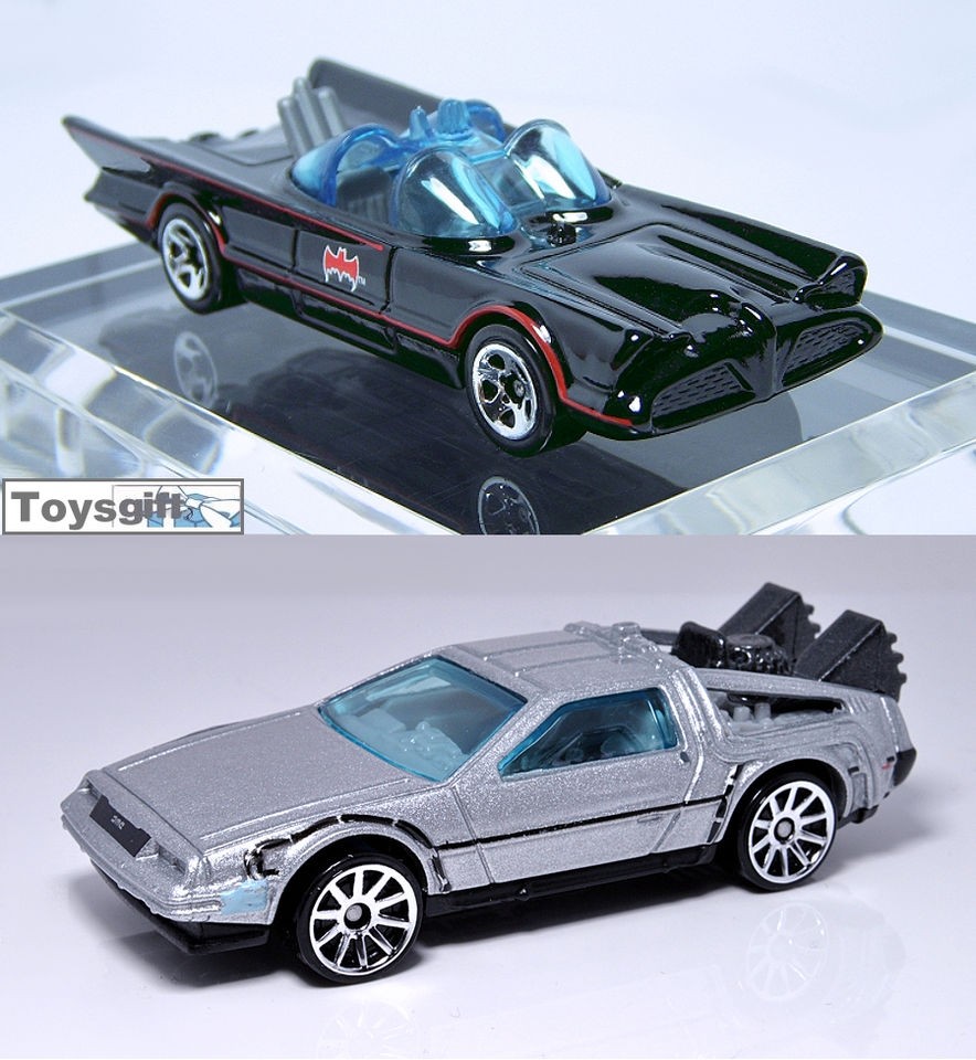 RARE LOT OF 1966 BATMOBILE & DMC DELOREAN BACK TO THE FUTURE TIME 