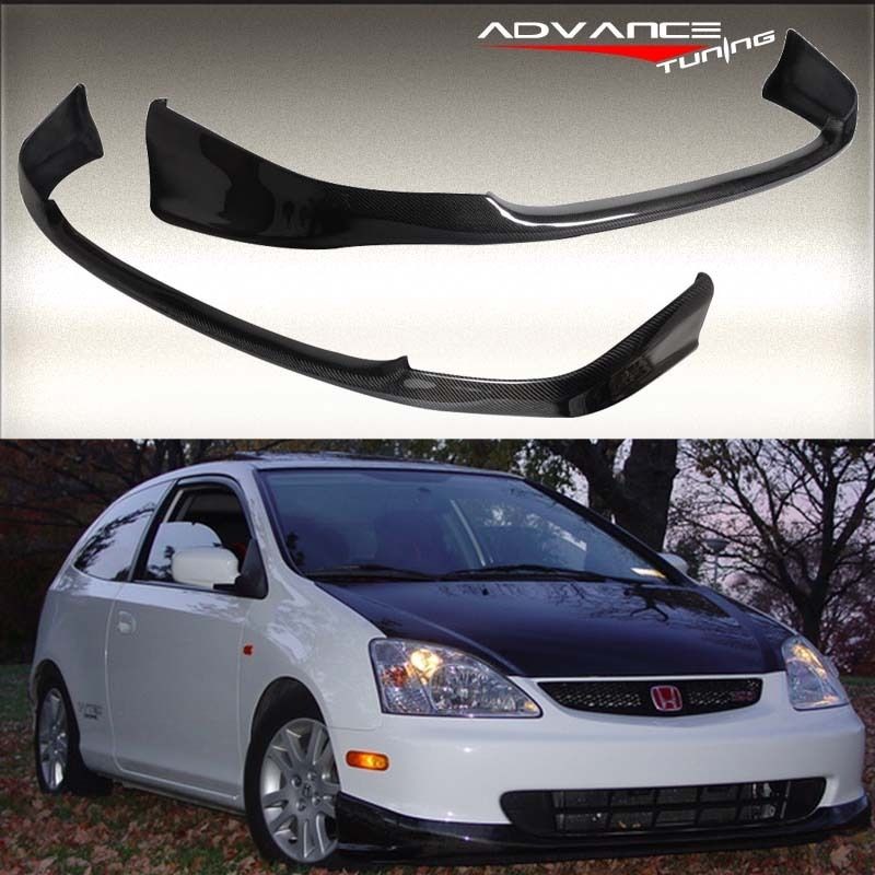 FIT02 05 HONDA CIVIC SI 3DR EP3 FRONT BUMPER LIP + CARBON FIBER SHEET 