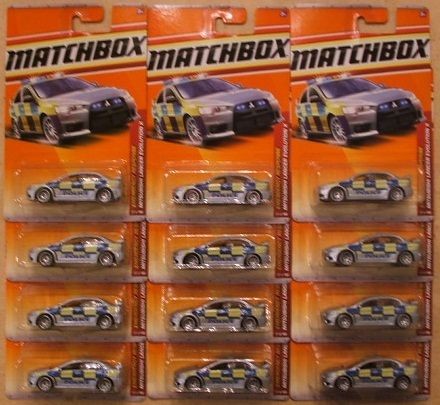 MATCHBOX #57 Mitsubishi Lancer Evo British Police, 2011 issue ● LOT 