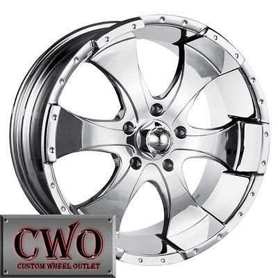 18 Chrome ION 136 Wheels Rims 5x139.7 5 Lug Dodge Ram Dakota Durango