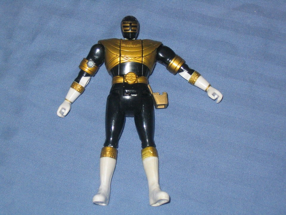 POWER RANGERS ACTION RANGER FIGURE TREY ZEO FLIP HEAD BLACK GOLD