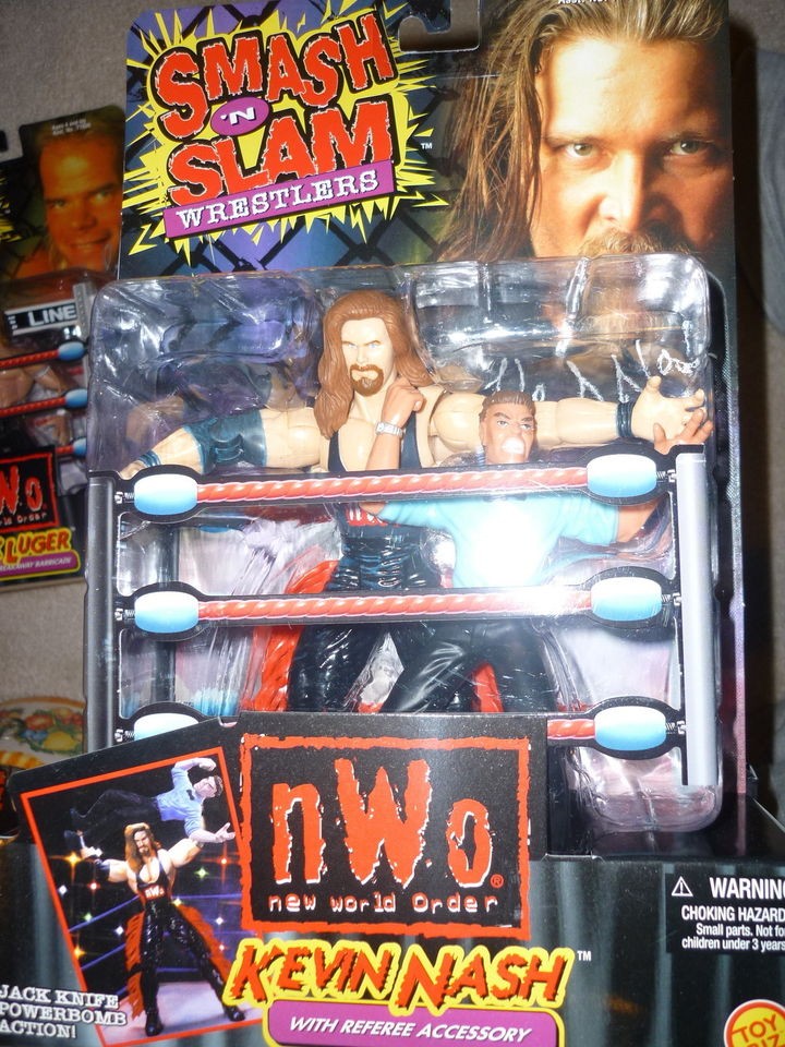   NWO Smash N Slam Kevin Nash w/ Referee 2 pack 99 action figure wwe