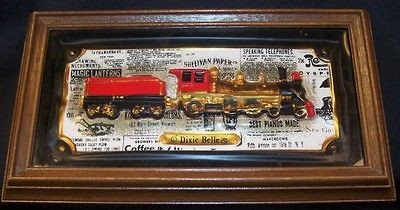 ANTIQUE TRAIN DIXIE BELLE 4 6 0 LOCOMOTIVE RED BLACK & GOLD IN FAUX 