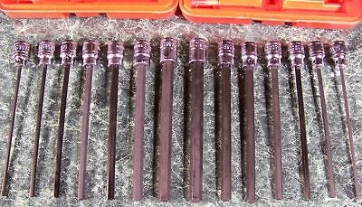 14pc 3/8 Dr. 6 Long HEX BIT SOCKET SET Metric and SAE