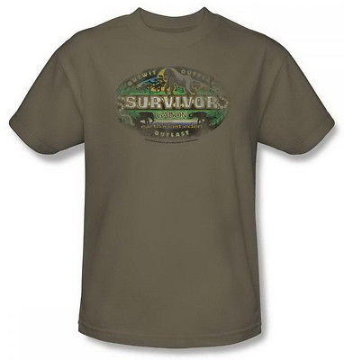 Survivor Gabon Distressed Green Adult Shirt CBS205 AT