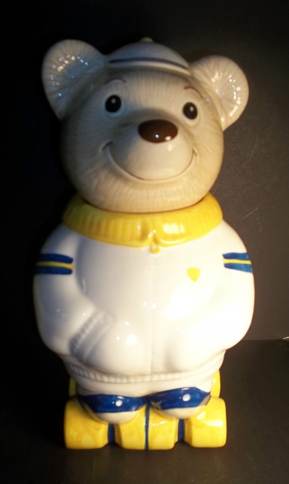 Vintage Metlox Roller Skate Skating Bear Cookie Jar