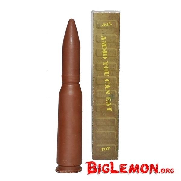 Big Lemon Ammo   Belgian Chocolate 20mm M61 Vulcan Cannon Shell 