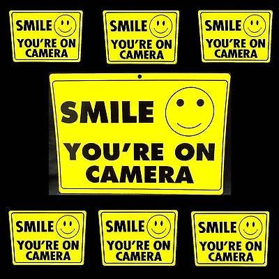   SMILE HOME SECURITY CAMERA SYSTEM WARNING YARD SIGN+6 ADTL STICKERS