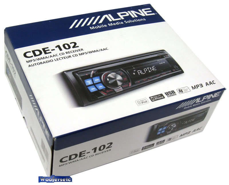 CDE 102 ALPINE CD//WMA USB IPOD AUX EQ STEREO CDE102