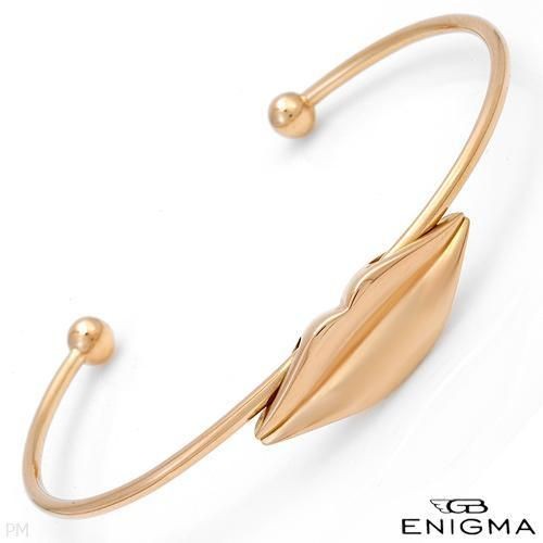 BVLGARI ENIGMA LIPS BANGLE 18 KARAT GOLD NEW BULGARI NEW IN BOX