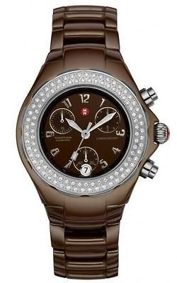   TAHITIAN CHOCOLATE BROWN CERAMIC DIAMOND MWW12A000011 LADIES WATCH