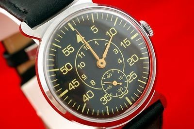 Vintage Russian USSR MILITARY pilots wrist watch LACO