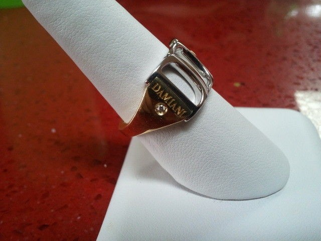 Damiani 18K White & Yellow Gold Ring D with diamond