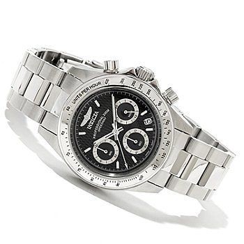 Invicta Mens Speedway Quartz Chrono Bracelet Watch W/ 8  Slot Case 